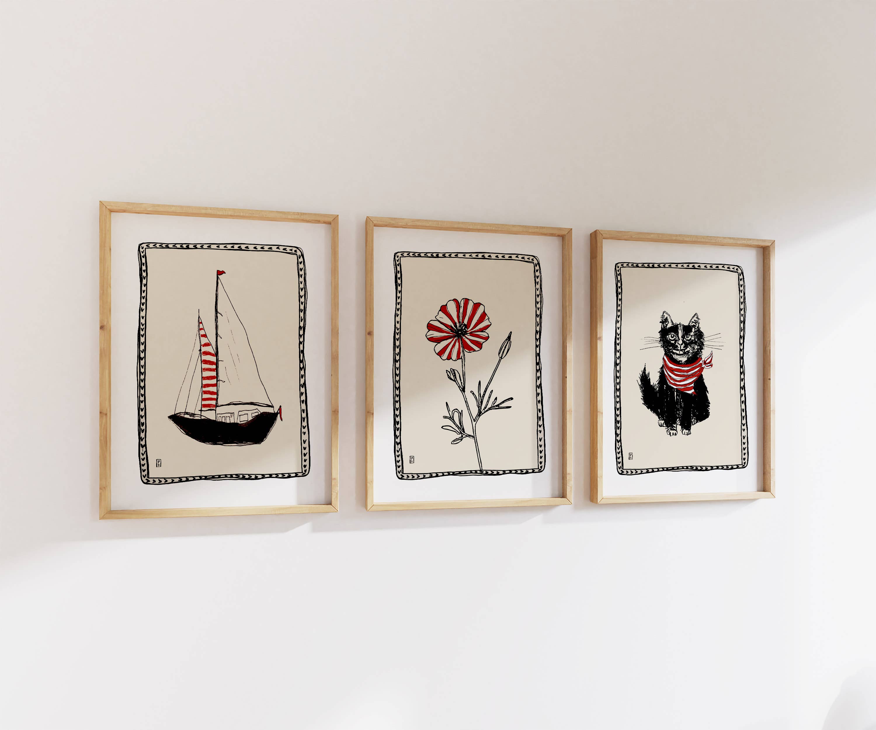 Pascale Berkowitz Studio Art - Wholesale Art Print - "Sailboat No. 02", Giclée Fine Art Print3