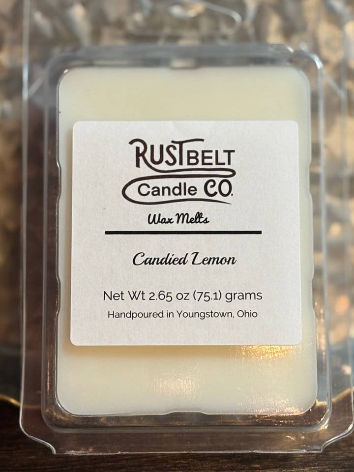 Candied Lemon Wax Melt for wholesale by Rustbelt Candle Company