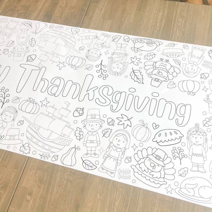 Party in a pinch - Wholesale Coloring Tablecloth - Kids & Baby - Thanksgiving Coloring Table Runner| Happy Thanksgiving5