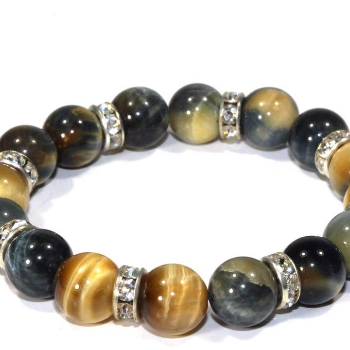 Wild Lotus – wholesale Pärlarmband – Medley av runda agat sten Sparkle Yoga Armband2