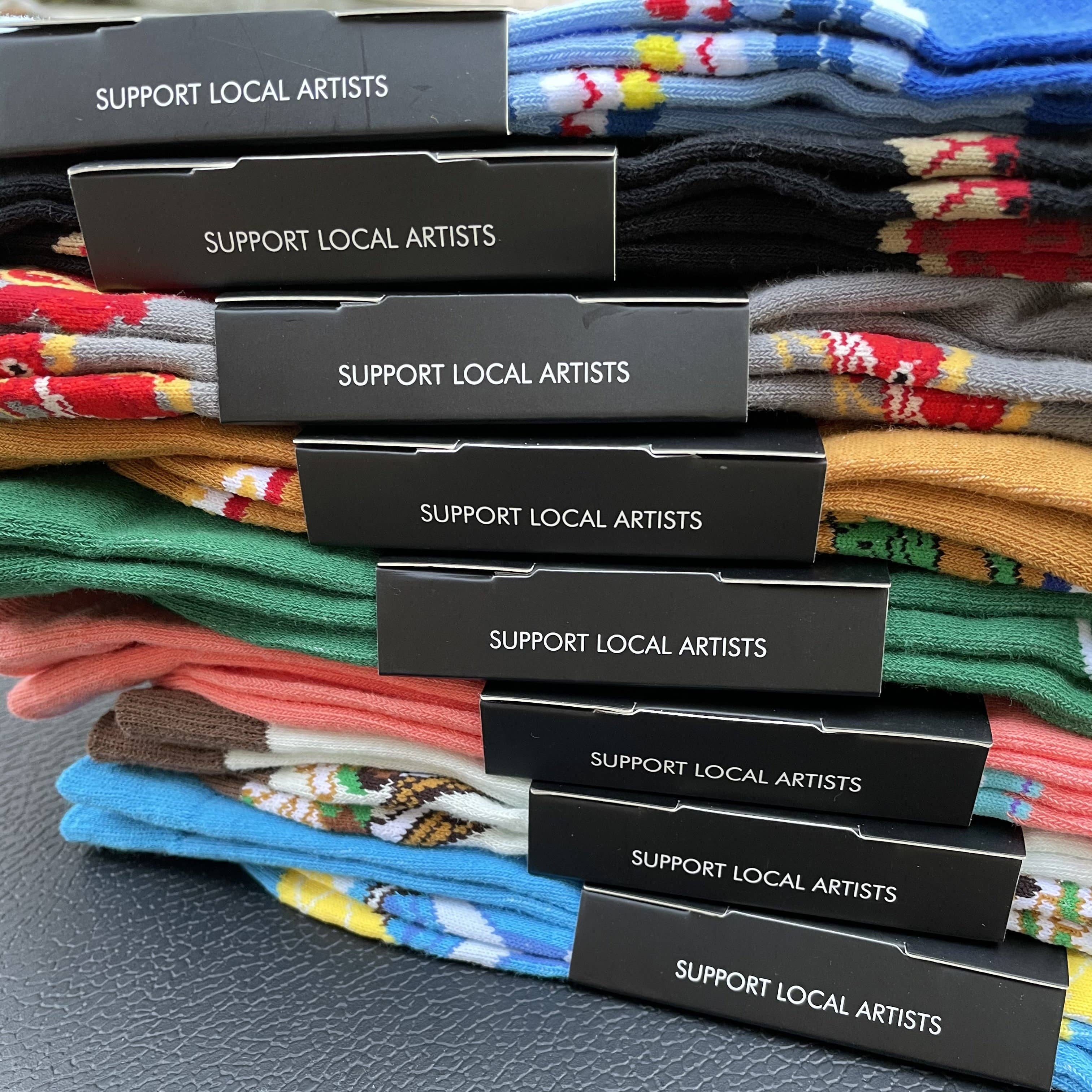 WHEREable Art, LLC – Engroshandel Strømper - Unisex – Louisiana sumpsokker languster med Fleur-De-Lis2