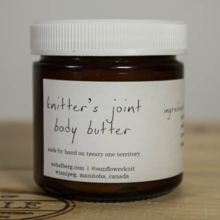knitter's joint body butter for wholesale by sunflower knit