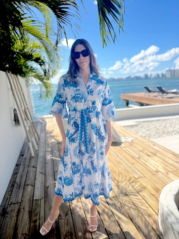 CAPE MIDI | PICNIC BLEU pour la vente par IslaPayal