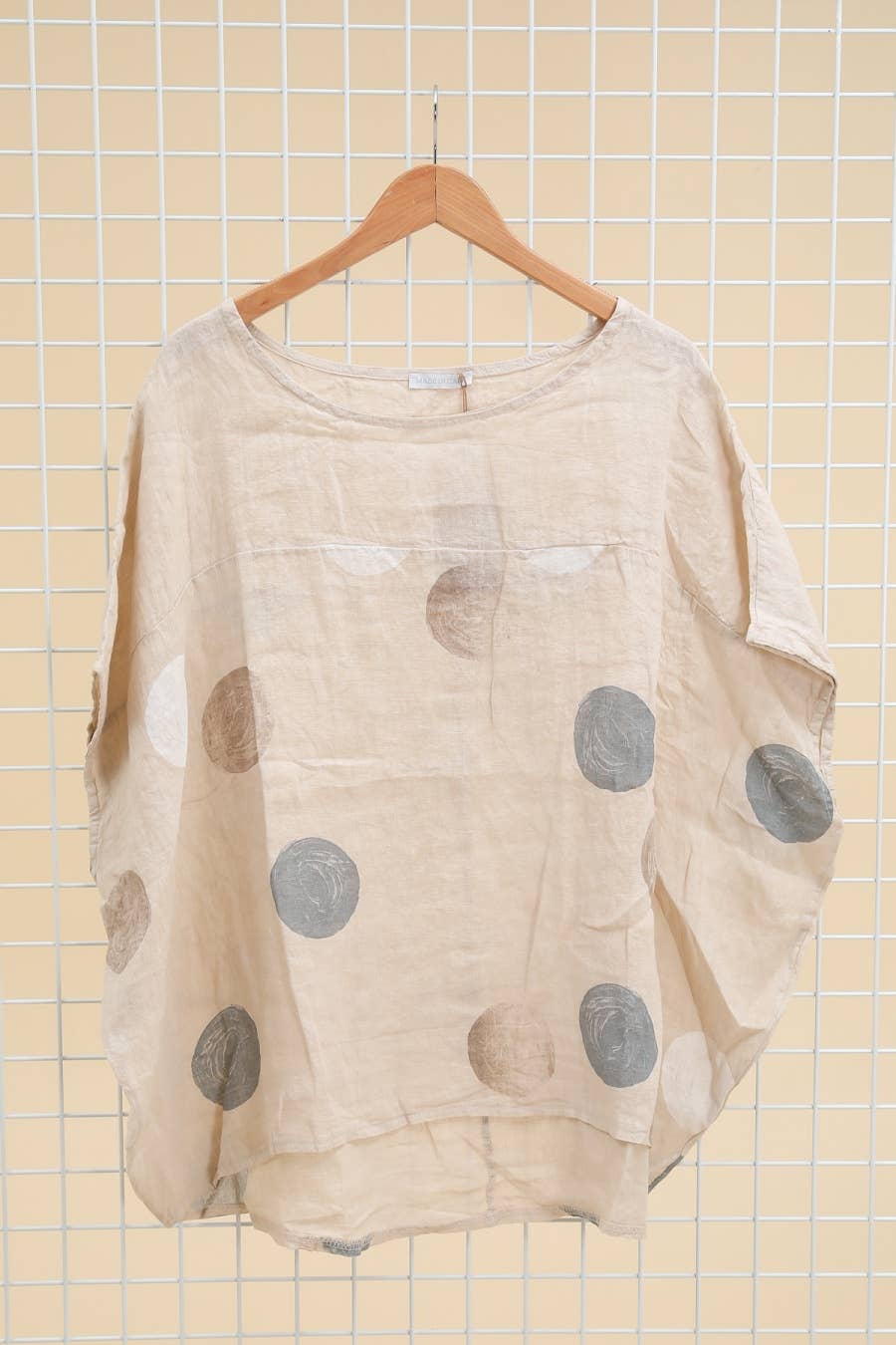 Lea & Luc - Grandes Tailles - Vendita all'ingrosso Tunica - Donna - Tunic in lino taglie comode con stampa a cerchi2