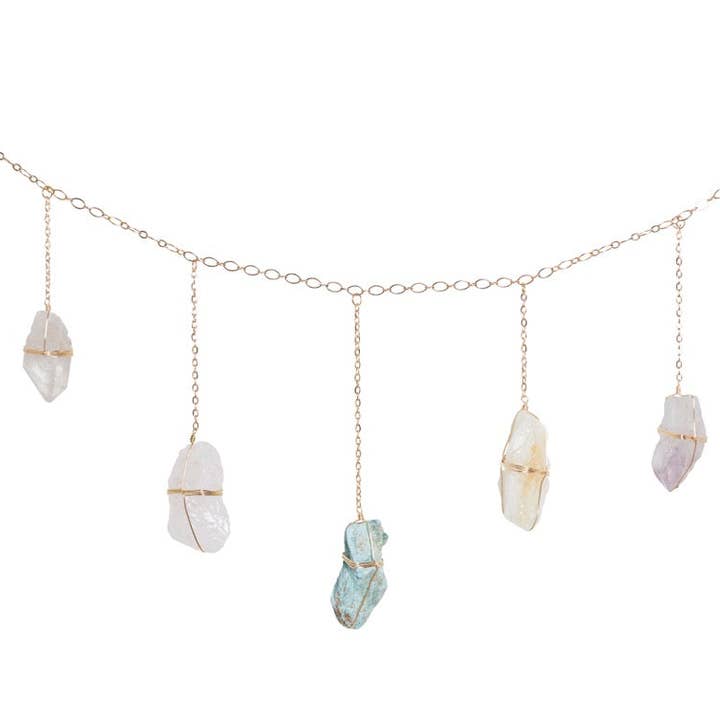 Ariana Ost - Wholesale Bunting/Garland - Rainbow Healing Crystal Garland