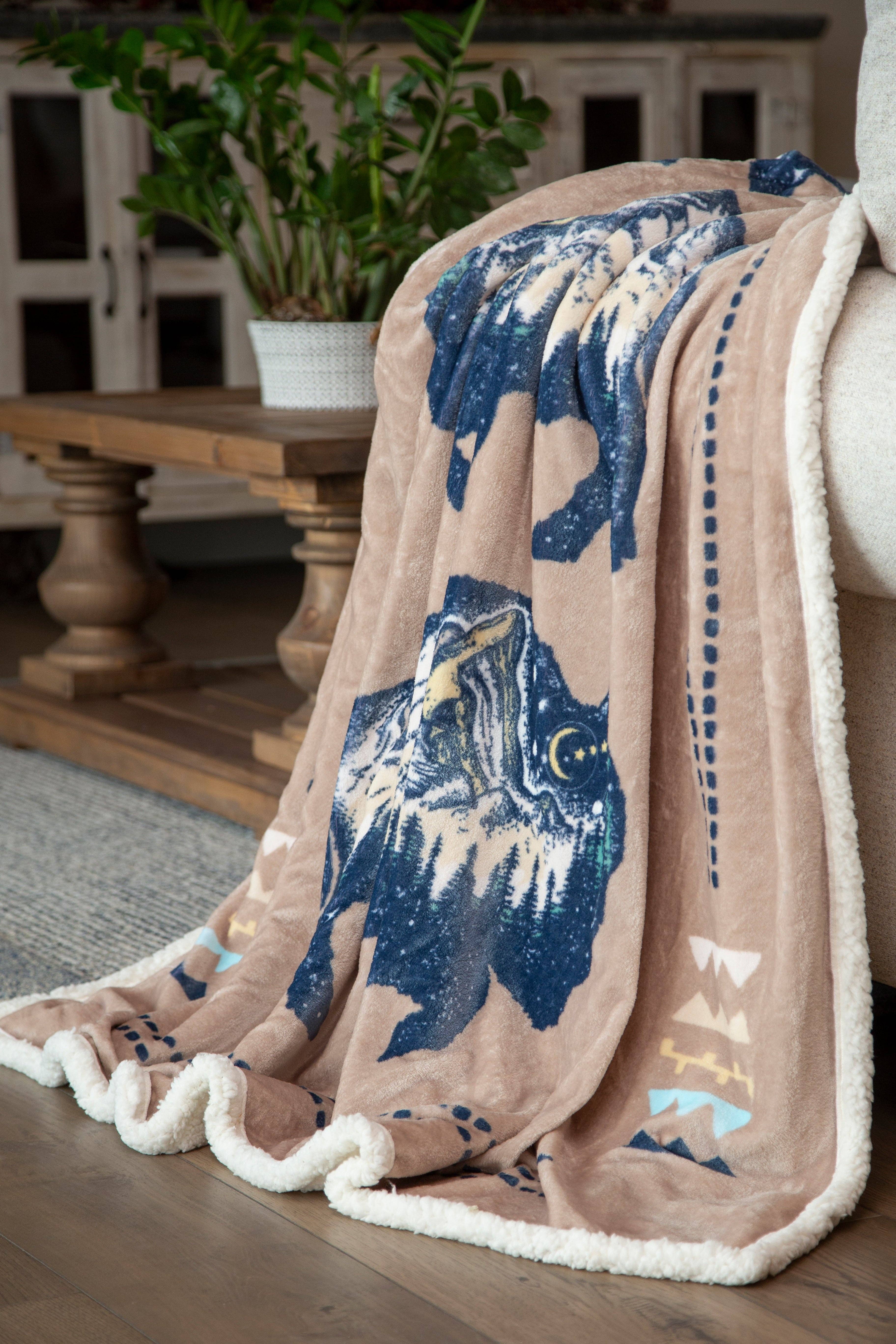 Carstens, Inc. - Wholesale Throw Blanket - Three Buffalo Plush Sherpa Throw6