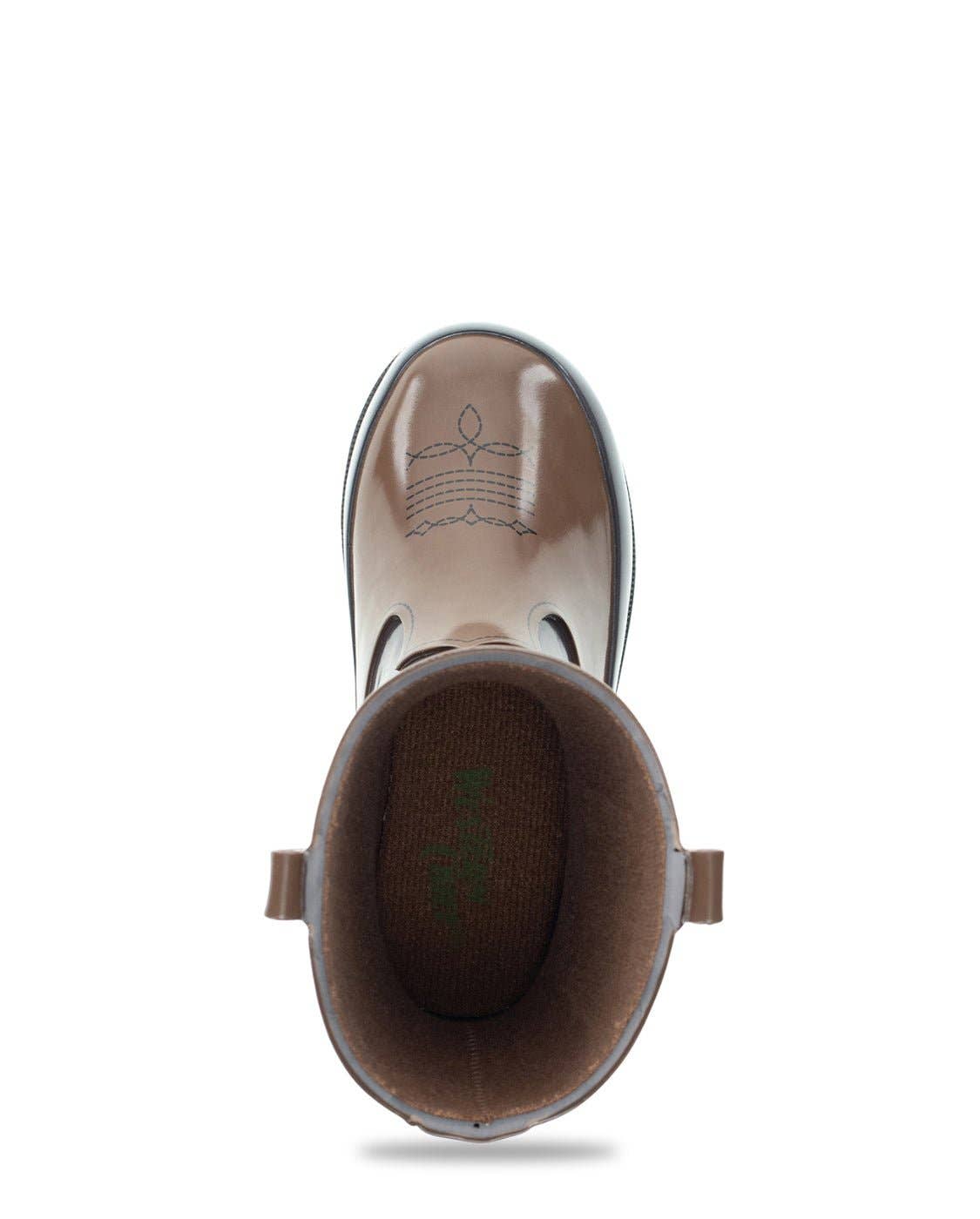 Kids Western Cowboy Rain Boot - Brown for wholesale on Faire4