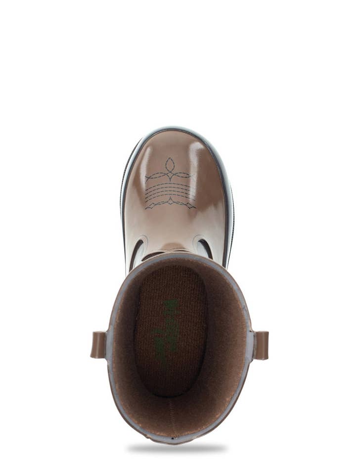 Kids Western Cowboy Rain Boot - Brown for wholesale on Faire4