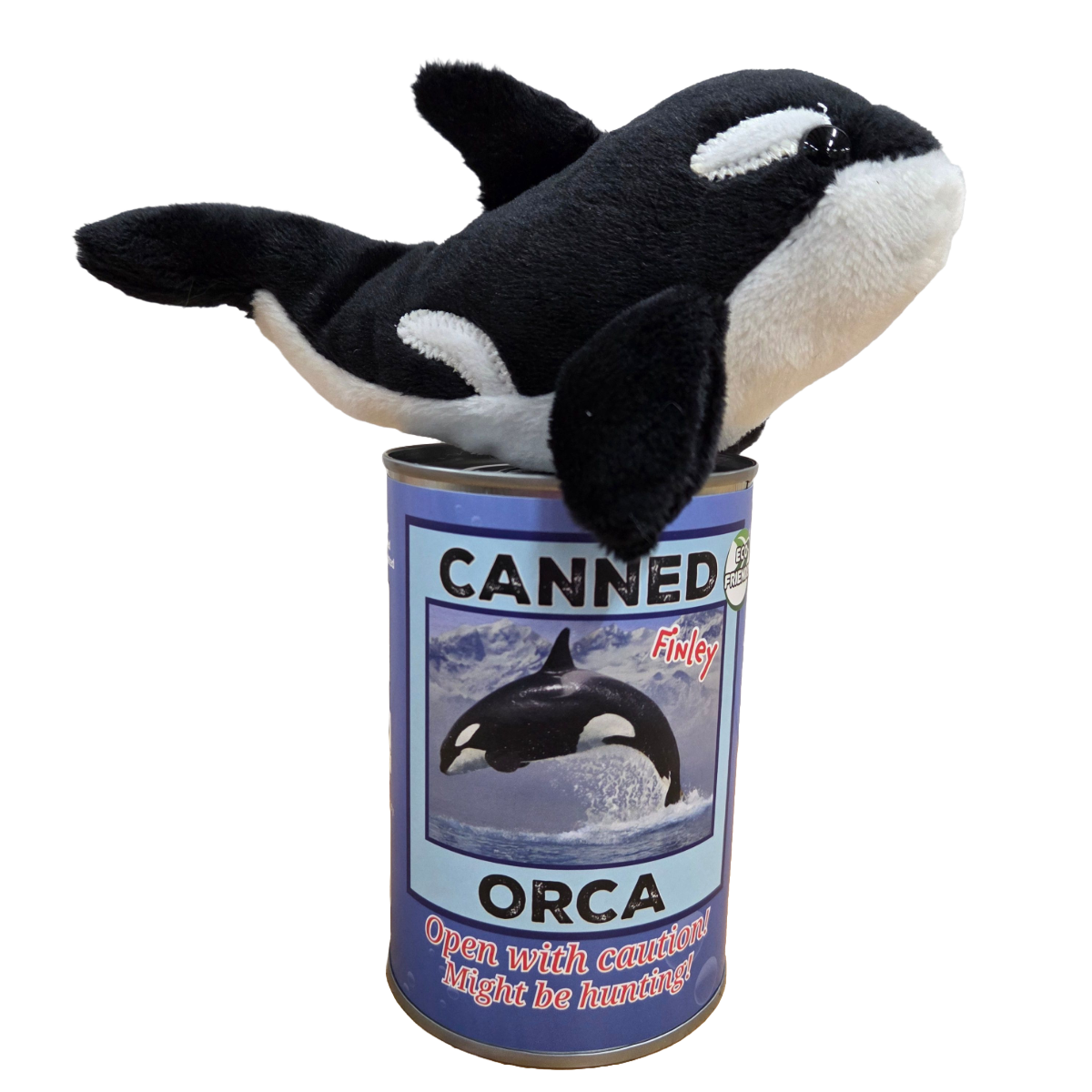 Canned Gifts - Wholesale Stuffed/Plush Toy - Kids & Baby - Finley the Canned Orca | Stuffed Animal Plush w/Jokes | Gift3