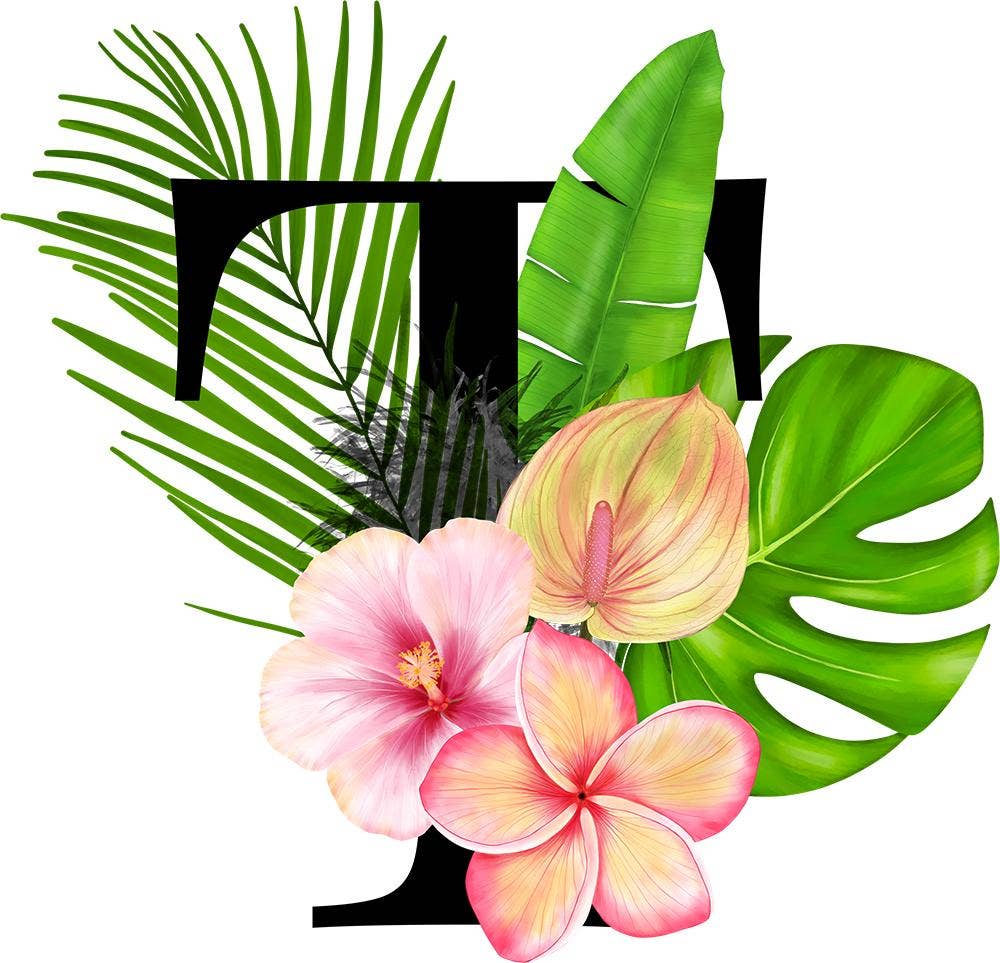 Mason Jar Merchant – Großhandel Trinkglas/Tasse – Einmachglas-Tumbler mit tropischem Monogramm19