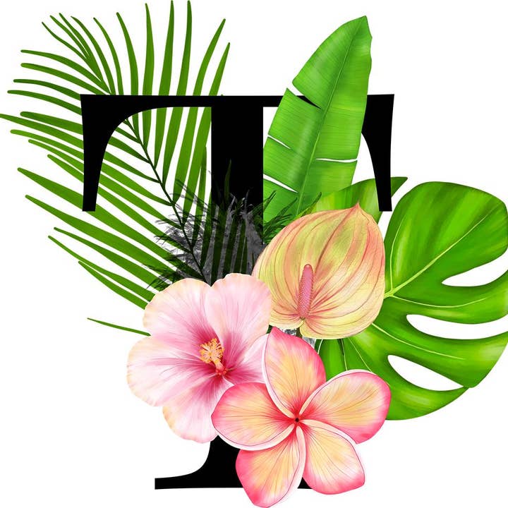 Mason Jar Merchant – Großhandel Trinkglas/Tasse – Einmachglas-Tumbler mit tropischem Monogramm19