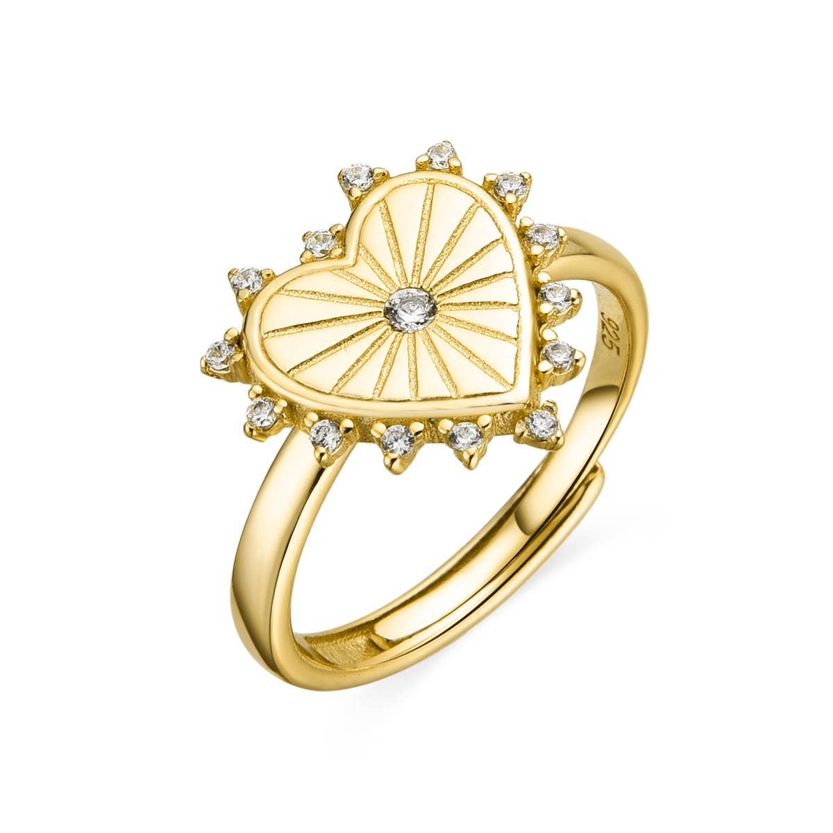 Luxenter - Wholesale Multi-Stone Ring - Anillo Luxenter de Plata de Ley 925 y Circonita Brillante acabado oro 18k - Nimed