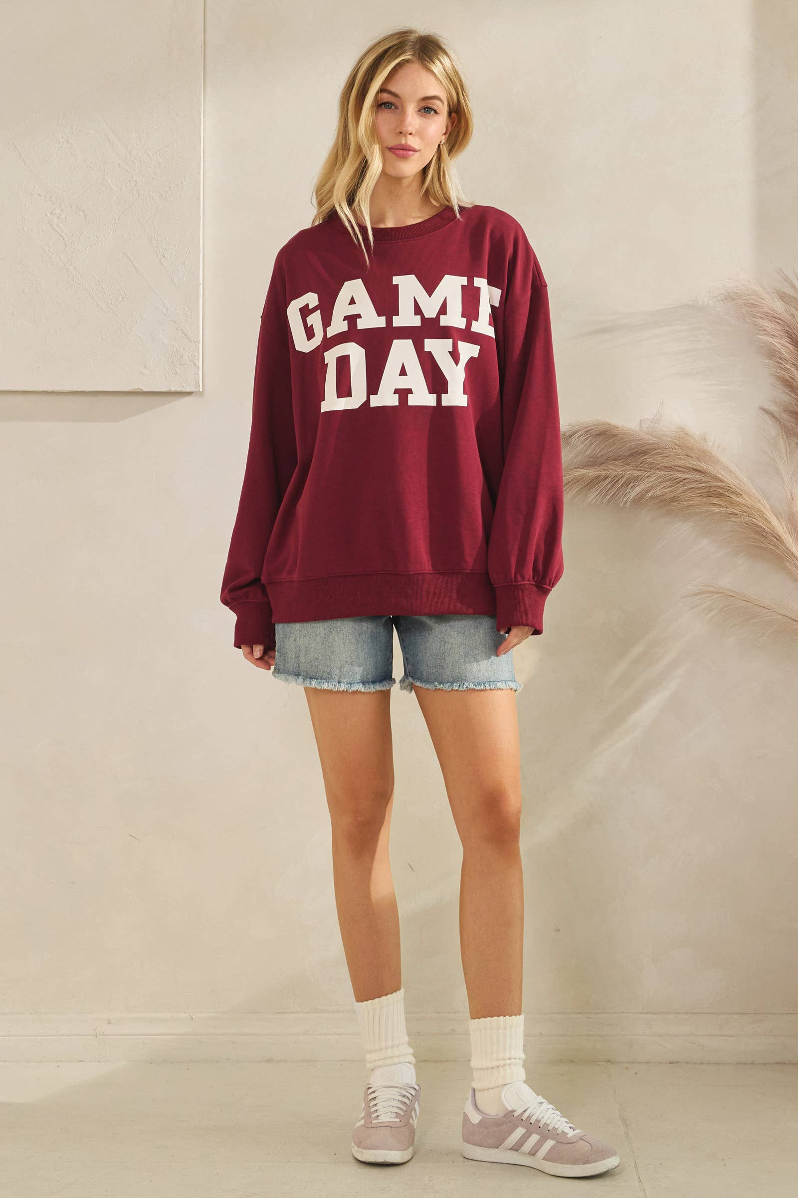 Sewn and Seen - Wholesale Graphic Sweatshirt - Women's - Bold Varsity Game Day Sweatshirt12