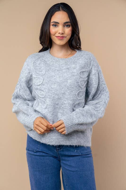 White Birch - Wholesale Knit Sweater - Women's - T10635 Long Sleeve Solid Knit Sweater0