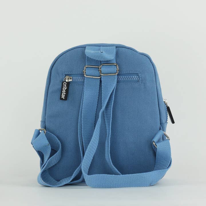 Cribstar - Wholesale Backpack - Kids - Canvas Teddy Toddler Backpack - Blue2