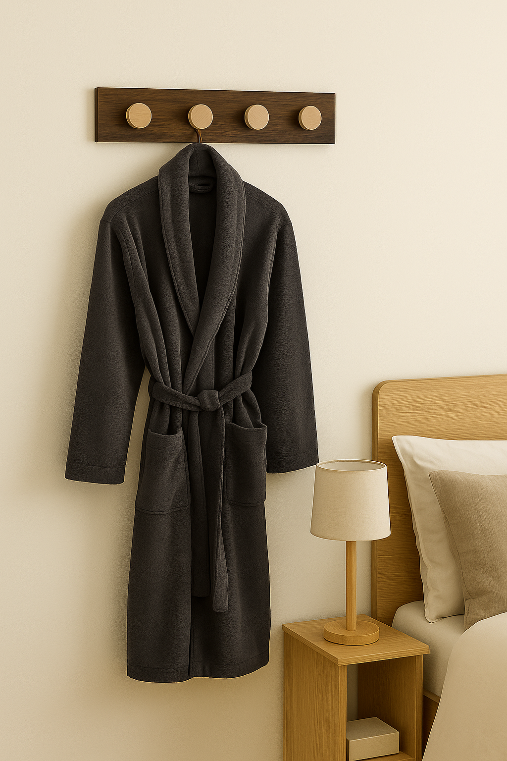 Atelier HM Design - Wholesale Wall Hook - Bathroom wall hook, natural wood holder, 20 inches2