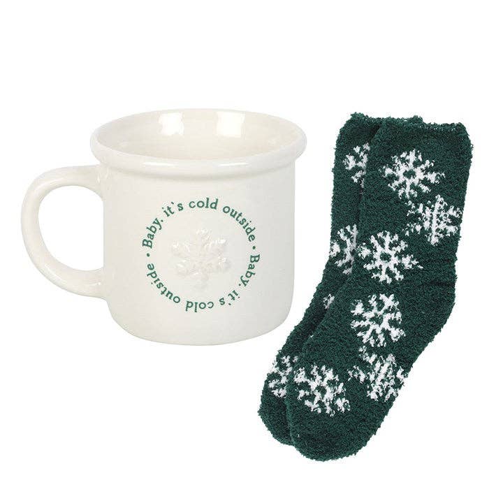 Something Different Wholesale - Wholesale Coffee Mug - Baby It's Cold Outside Winter Mug and Socks Set3