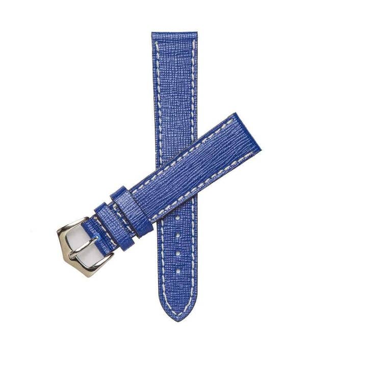 Blu Saffiano Leather Watch Strap for wholesale by MilanoStraps