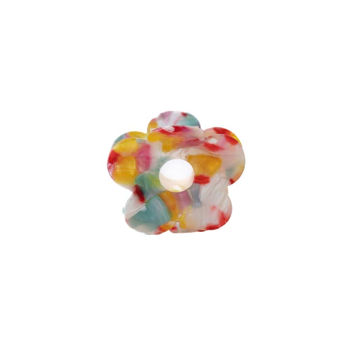 Small Multicolor Flower Claw Clip for wholesale by EB and Co.