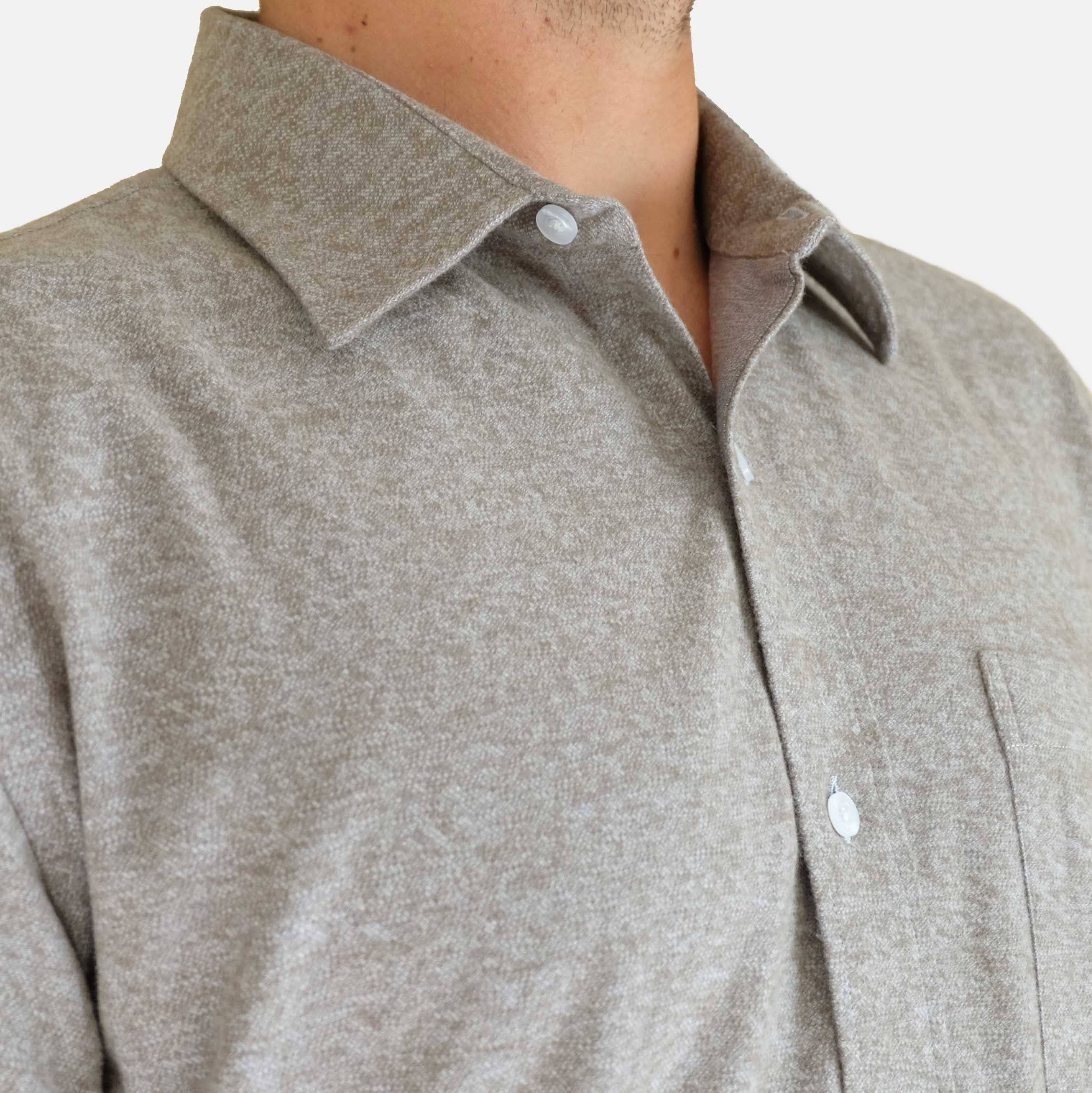 EKZO - Wholesale Button Down Shirt - Men's - Flannel Shirt Heather Sage2