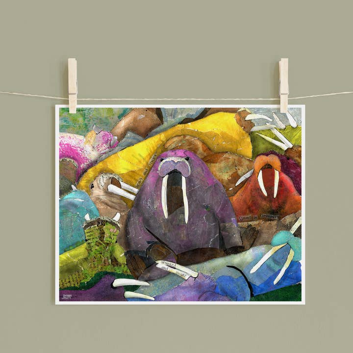 Walrus - print for wholesale by Found & Rewound
