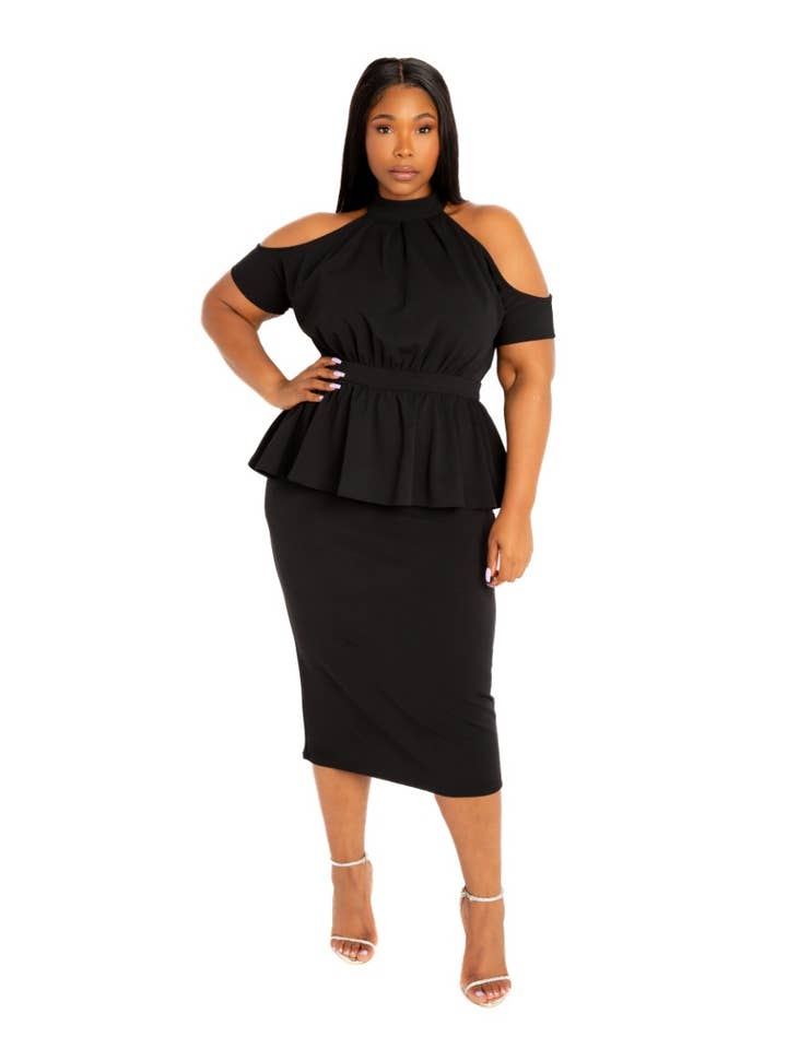 J2 FASHION - Wholesale Dress - Women's - Plus halter dress