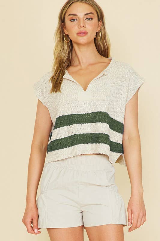 ILLA ILLA - Wholesale Knit Sweater - Women's - Striped Sleeveless Sweater11