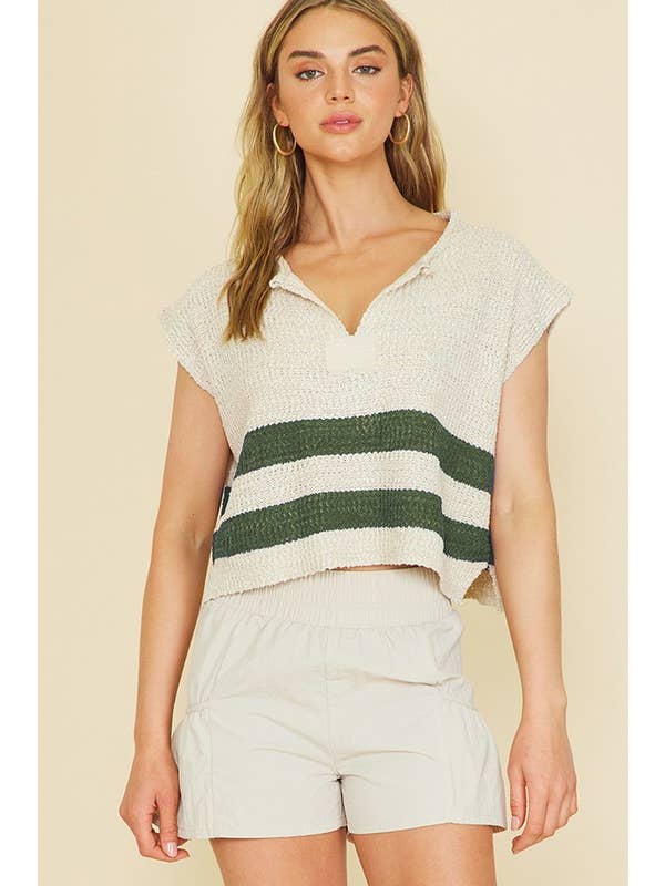 ILLA ILLA - Wholesale Knit Sweater - Women's - Striped Sleeveless Sweater11