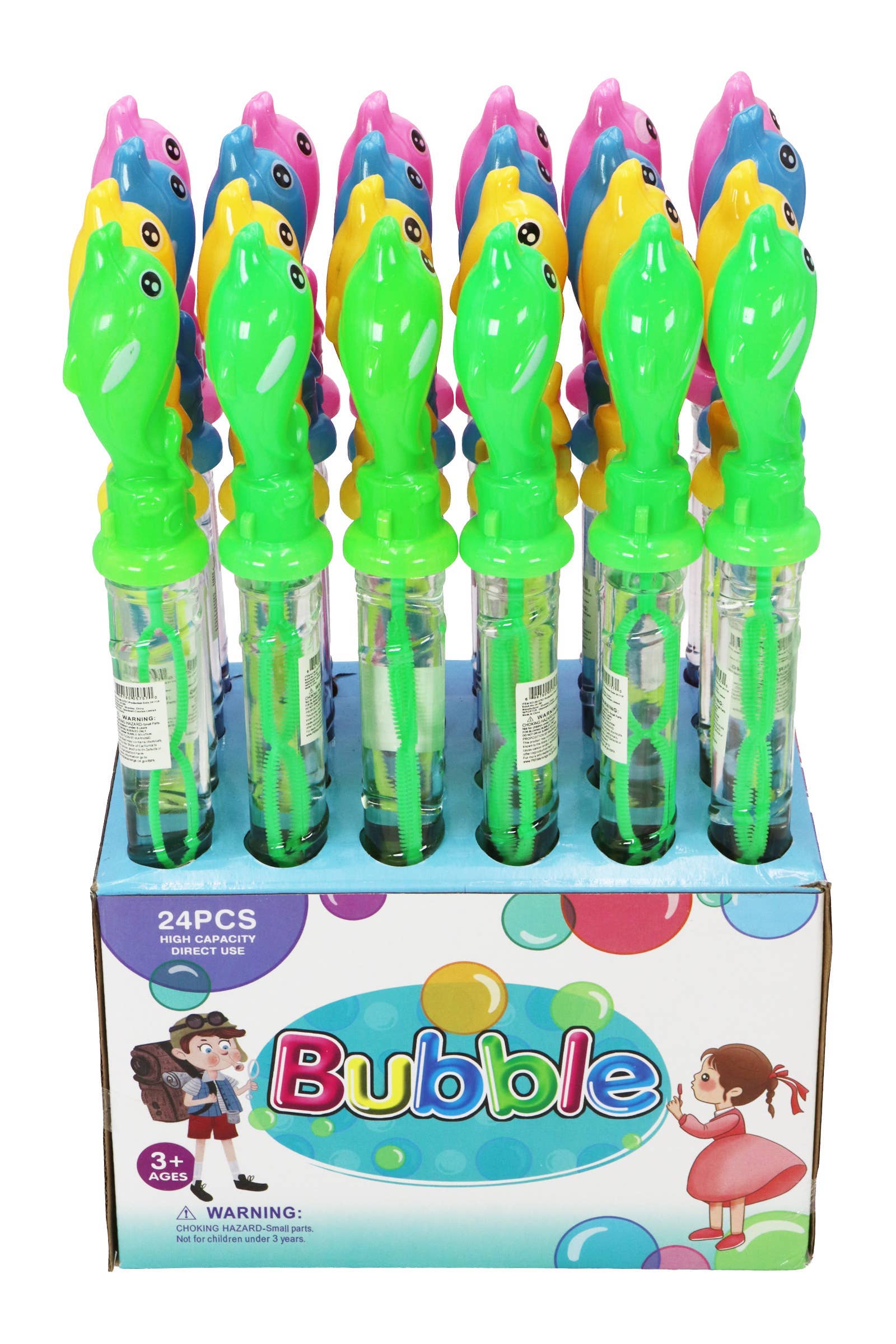 ASSORTED Dolphin 5-emission Hole Bubble Stick Wand - 24 Pcs for wholesale on Faire1