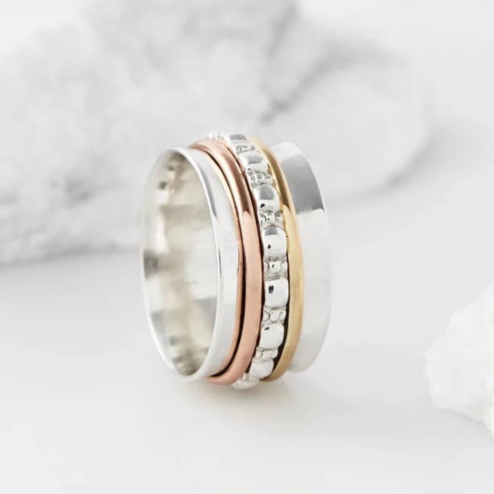 SILVER MAHARANI SPIN AND WISH RING for wholesale on Faire