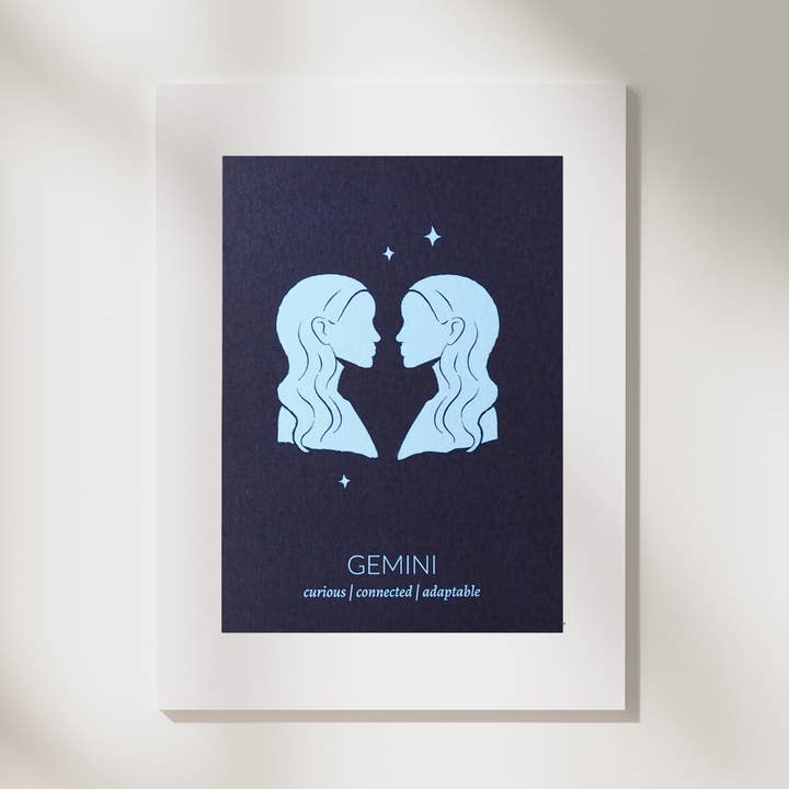 Stampa artistica Gemini: Zodiac Astrology per la vendita all'ingrosso da parte di Alauna Whelan