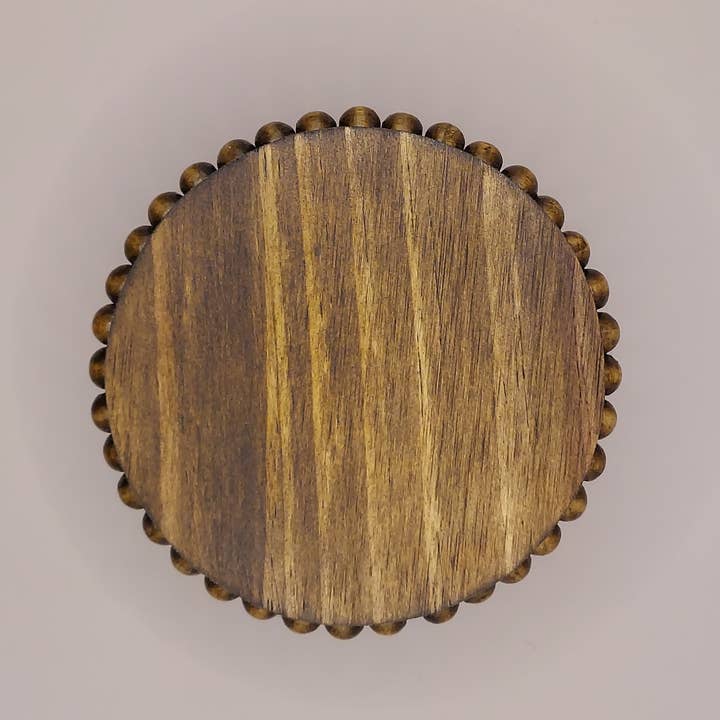 Crafty Wood Studios - Wholesale Desk Riser - 2.5" Mini Beaded Wood Riser, Beaded Farmhouse Riser2