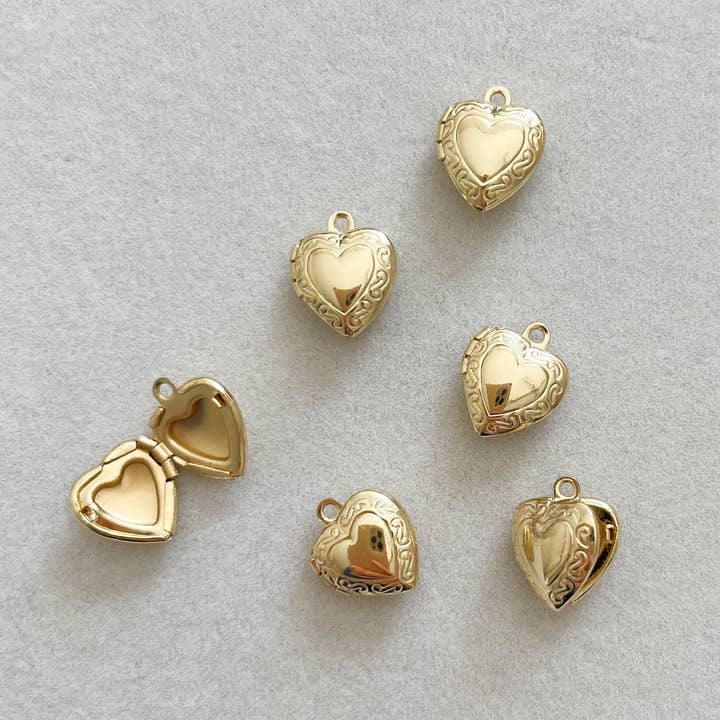 Goldie Charm Bar - Wholesale Individual Charm/Pendant - OPEN LOCKET CHARM