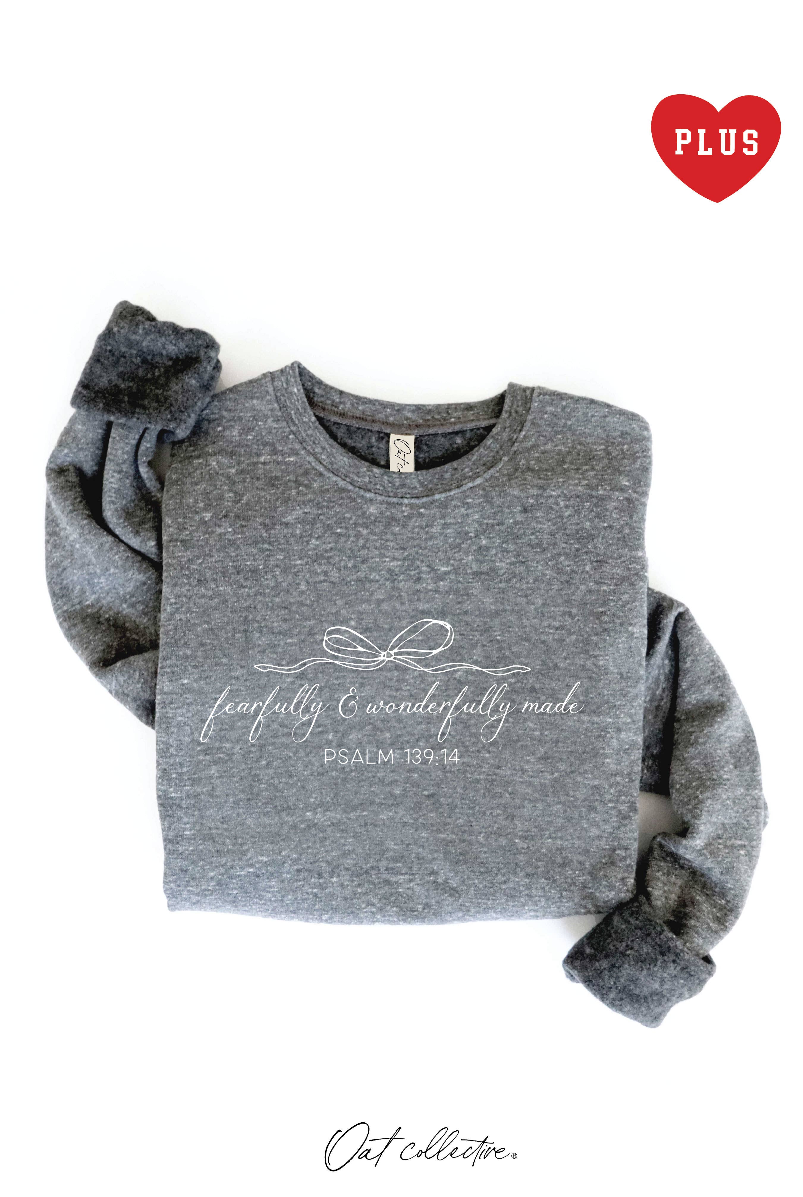 OAT COLLECTIVE - Wholesale Graphic Sweatshirt - Women's - FEARFULLY AND WONDERFULLY  Plus Graphic Sweatshirt15