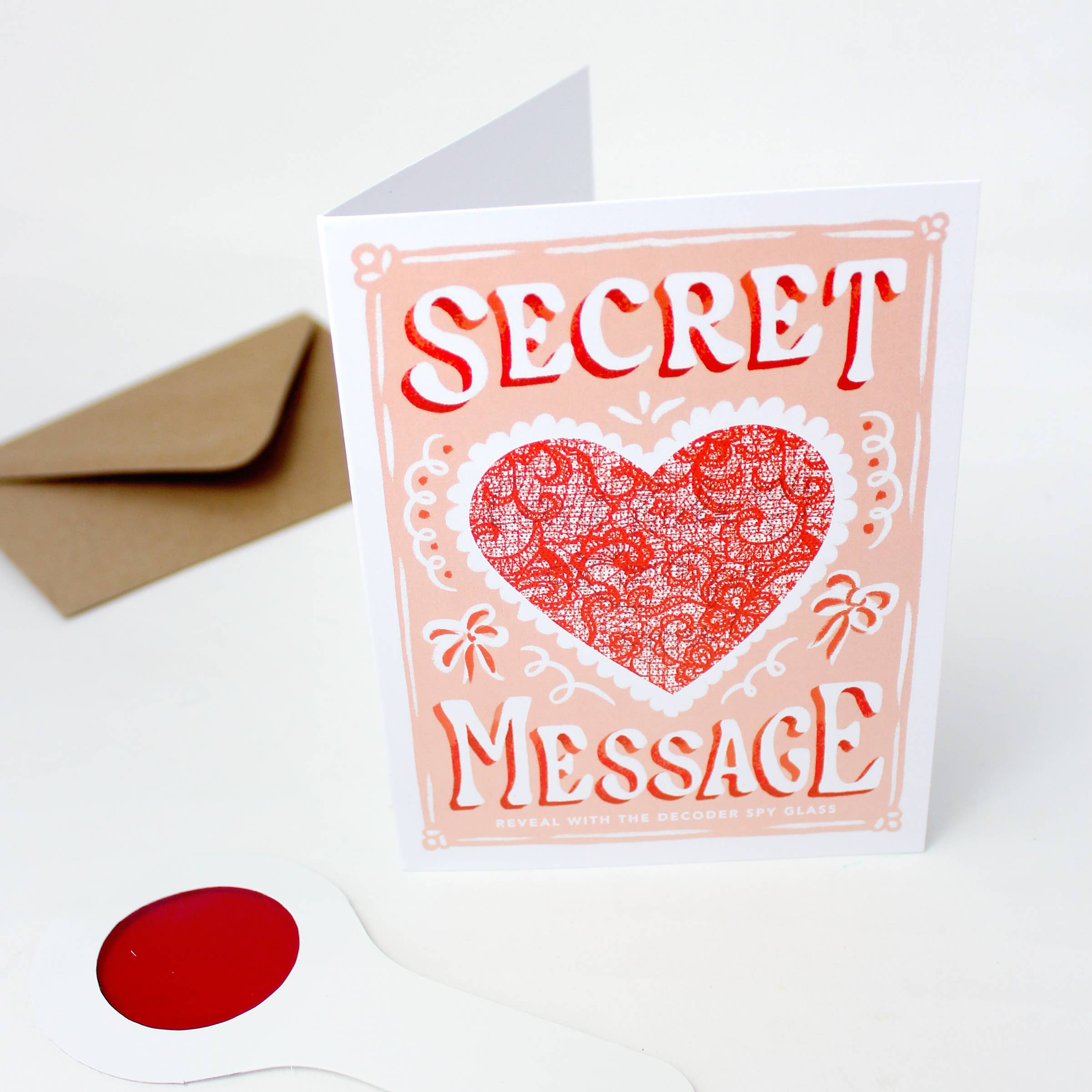 Inklings Paperie - Wholesale Love Card - Decoder Card - Can't Hide My Love6