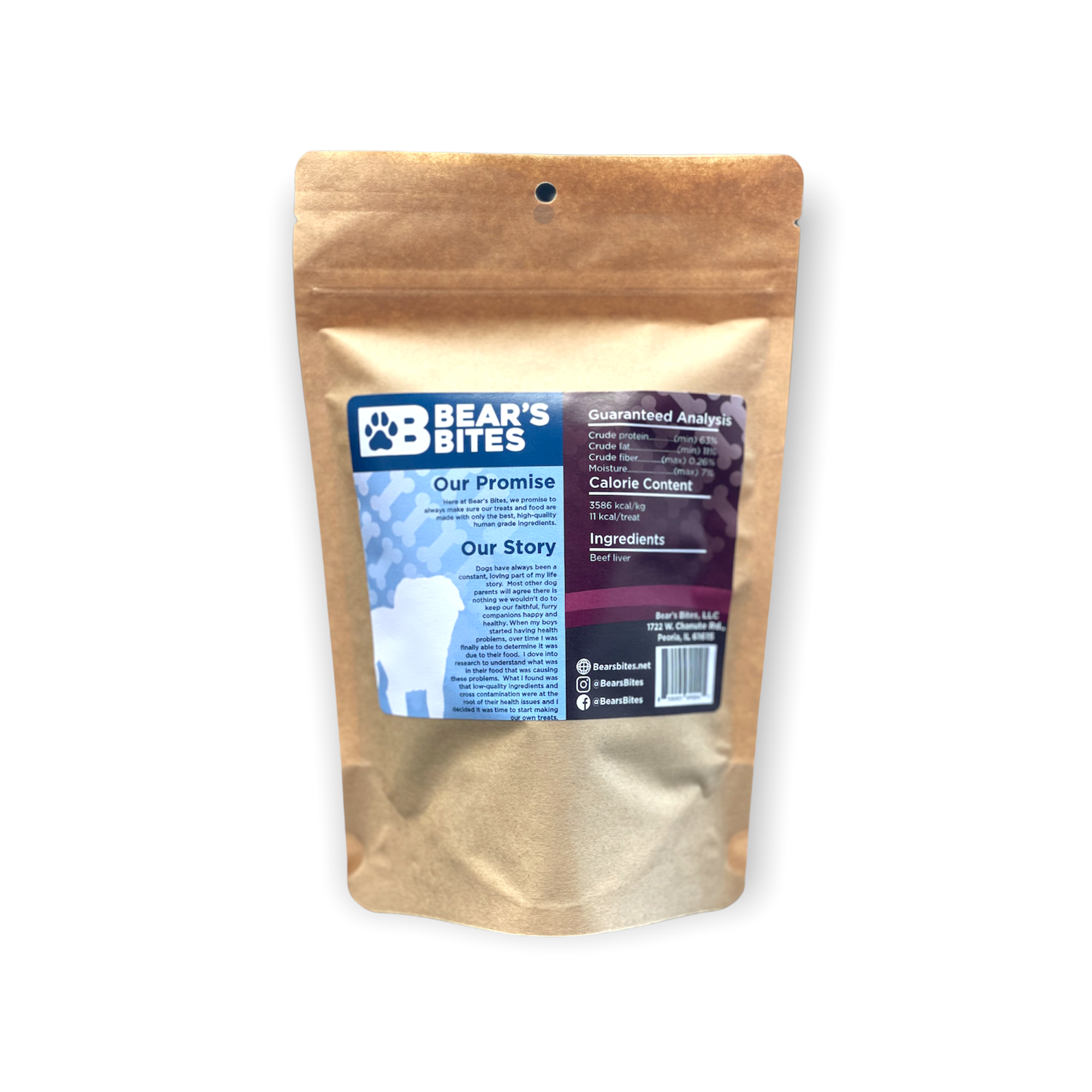 Bear's Bites, LLC - Wholesale Pet Treats - Dog - Single Ingredient, Dehydrated Beef Liver Dog Treats2