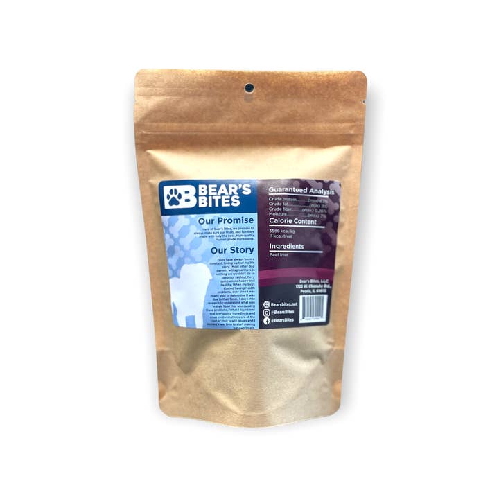 Bear's Bites, LLC - Wholesale Pet Treats - Dog - Single Ingredient, Dehydrated Beef Liver Dog Treats2