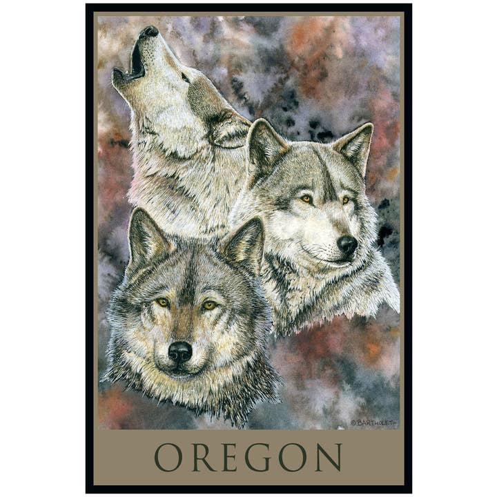 Howling Wolves Oregon BA Magnet for wholesale by Kalan Souvenir