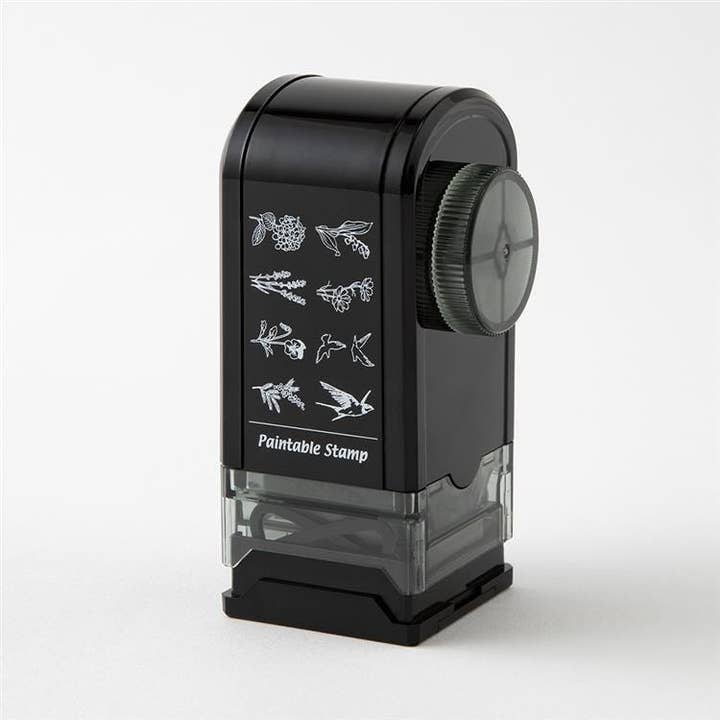 「FUNJI」In Japan - Wholesale Rubber/Decorative Stamp - MIDORI Paintable Rotating Stamp with Flowers and Birds4