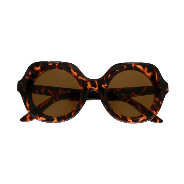 Scarlett Brown Statement Sunglasses UV400 Protection for wholesale by Dansk Copenhagen