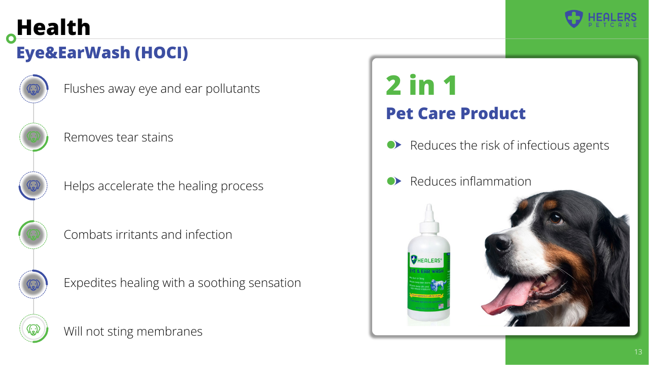 Healers PetCare - Vente Produit de nettoyage - Nettoyant pour les yeux et les oreilles Healers1