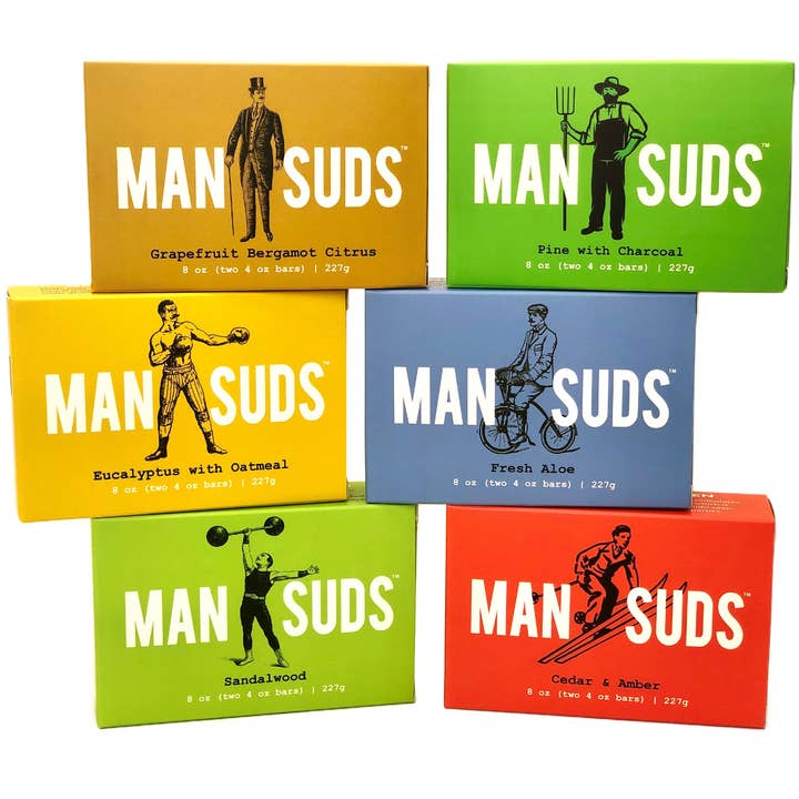 Swag Brewery - Wholesale Bar Soap - Men's - Man Suds - Natural Bar Soap in Manly Scents - 6 Bar Variety