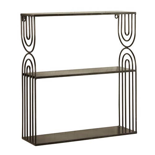 Black Curvy Wall Shelf for wholesale by 47th & Main (Creative Brands)