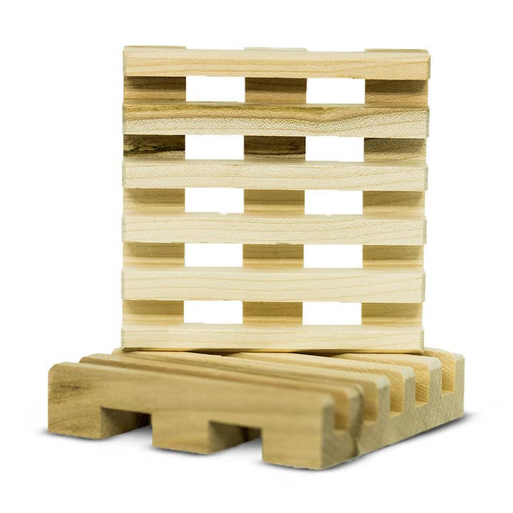 Large Palette Wooden Soap Dish for wholesale by Savons M