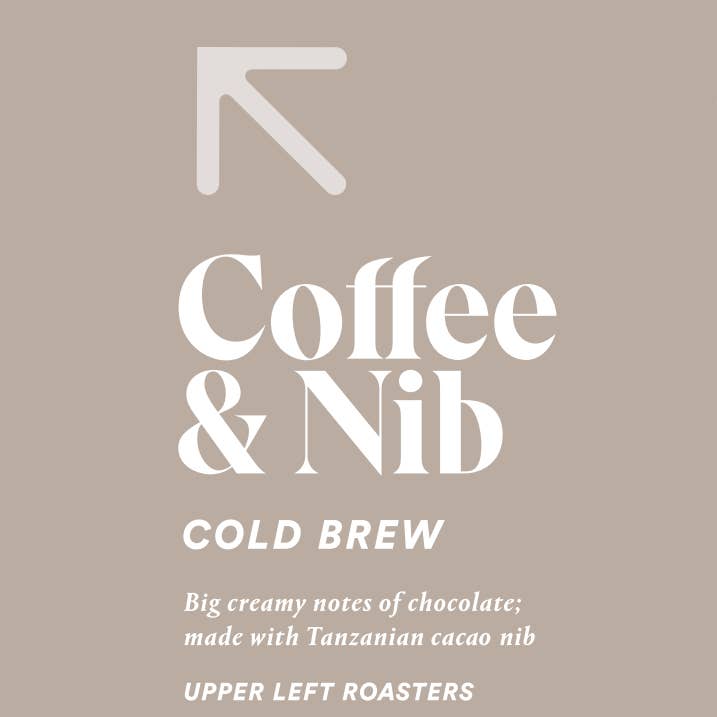 Cacao & Nib Cold Brew Cans for wholesale by Upper Left Roasters
