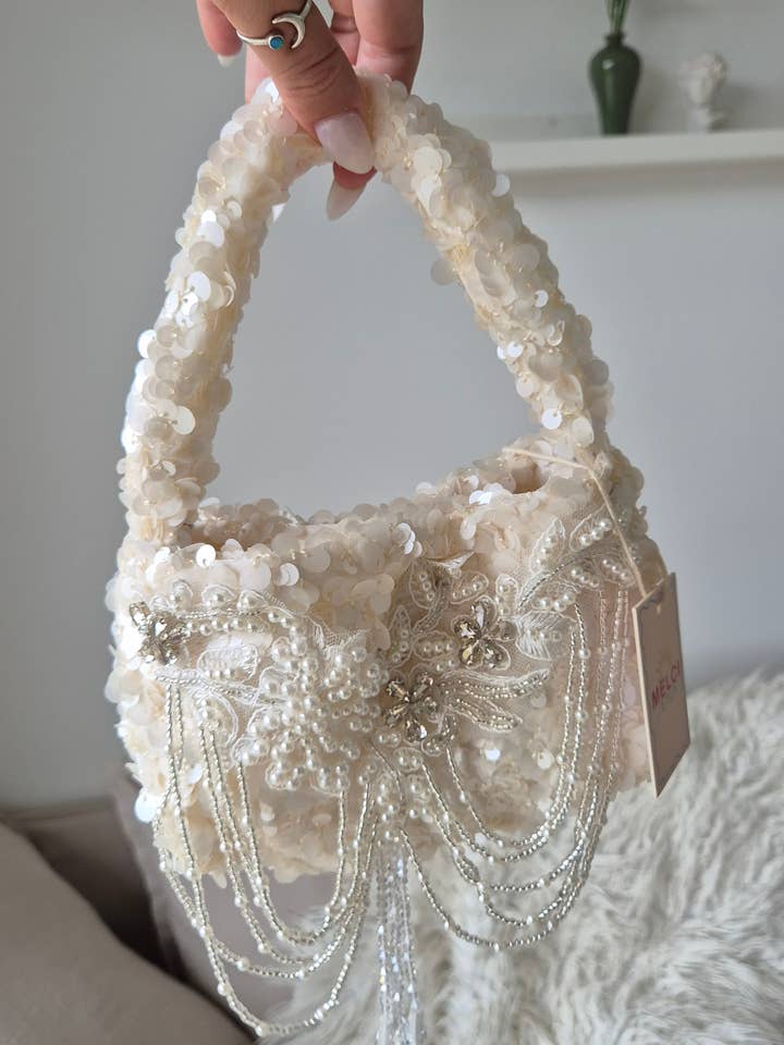Handbag Tassel Diamonte Sequin Hand Customized for wholesale by Melci Studio