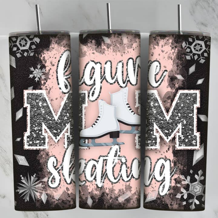 Figure Skating Mom 20oz Skinny Tumbler for wholesale by WST Wholesale
