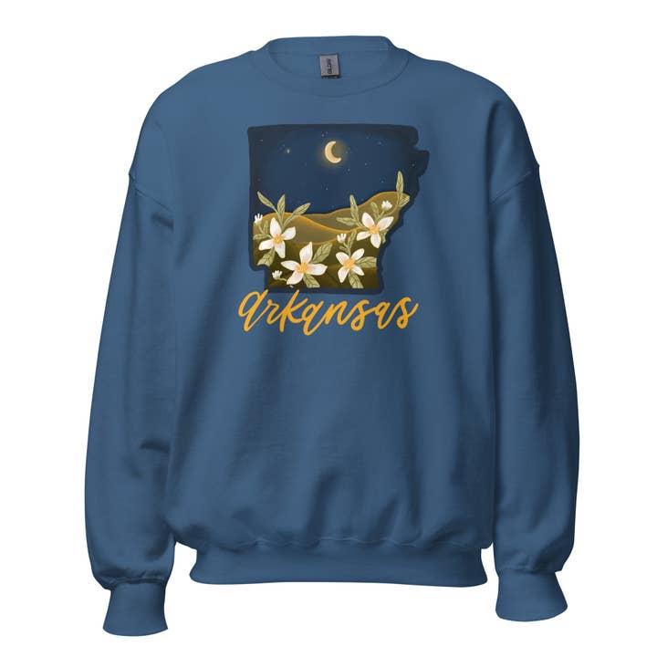 Arkansas Night Sweatshirt for engroshandel hos Painted Peony Art