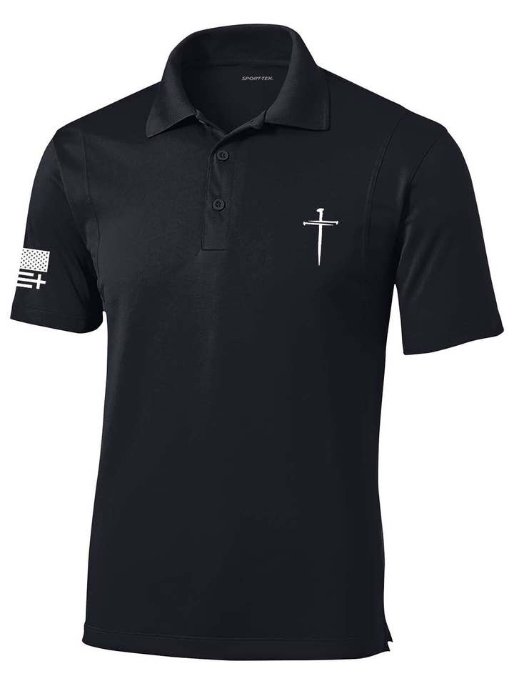 Polo Clou Croix Golf Polo pour la vente par Trenz Shirt Company