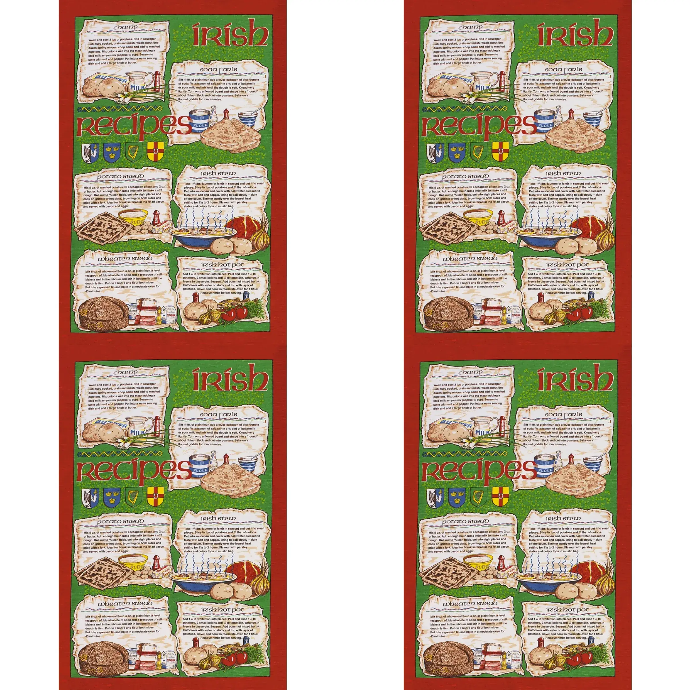 Dublin Gift Company – wholesale Kökshandduk – Kökshandduk i bomull med irländska recept2